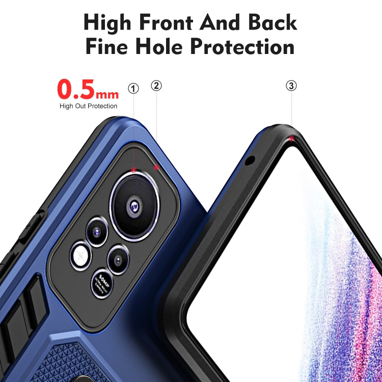 For Infinix Hot 11s NFC Variety Brave Armor Finger Loop Holder Phone Case