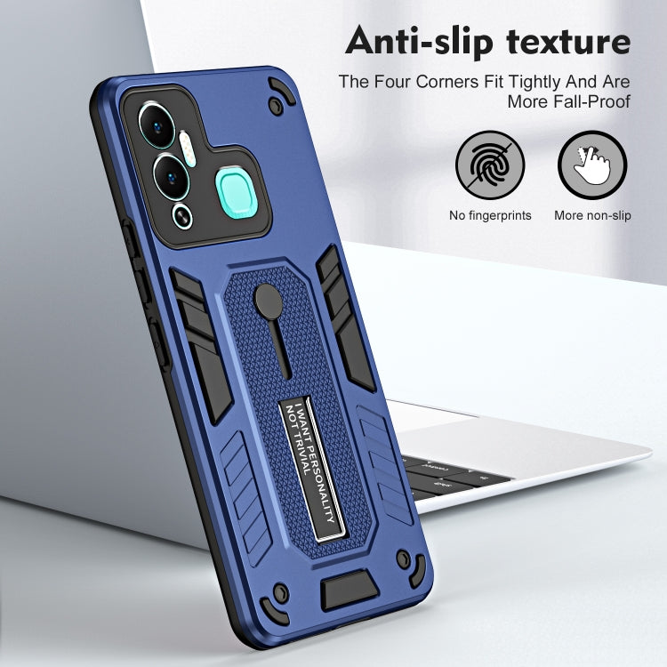 For Infinix Hot 12 Play Variety Brave Armor Finger Loop Holder Phone Case