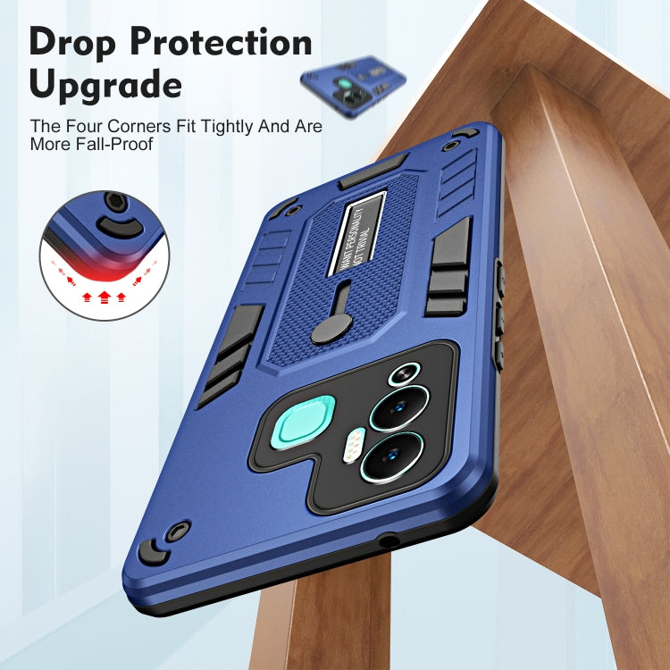 For Infinix Hot 12 Play Variety Brave Armor Finger Loop Holder Phone Case