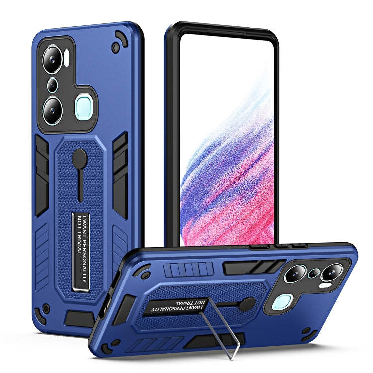 For Infinix Hot 20i X665E Variety Brave Armor Finger Loop Holder Phone Case