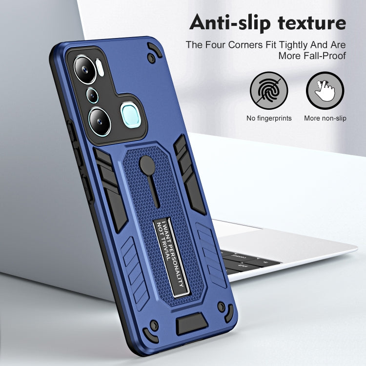 For Infinix Hot 20i X665E Variety Brave Armor Finger Loop Holder Phone Case