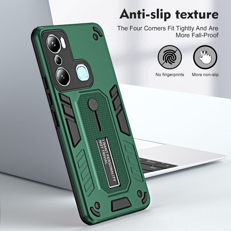 For Infinix Hot 20i X665E Variety Brave Armor Finger Loop Holder Phone Case