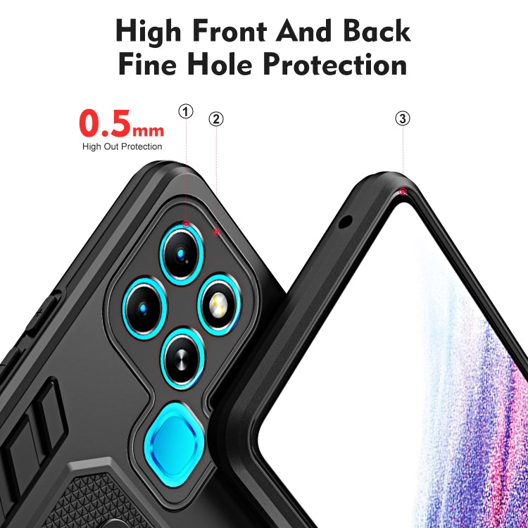 For Infinix Smart 6 Variety Brave Armor Finger Loop Holder Phone Case