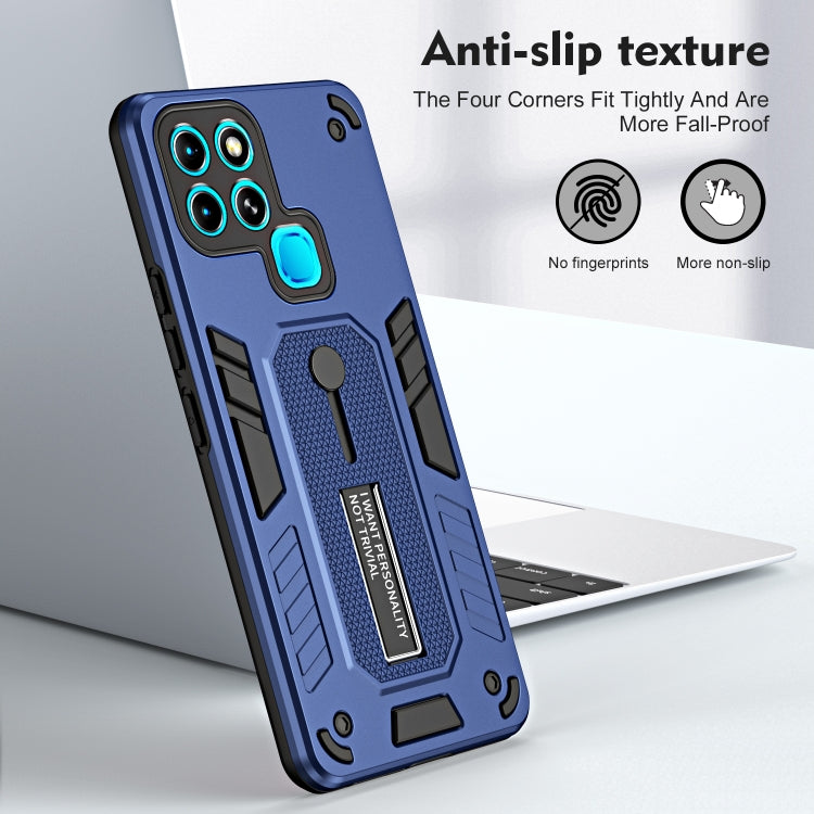For Infinix Smart 6 Variety Brave Armor Finger Loop Holder Phone Case