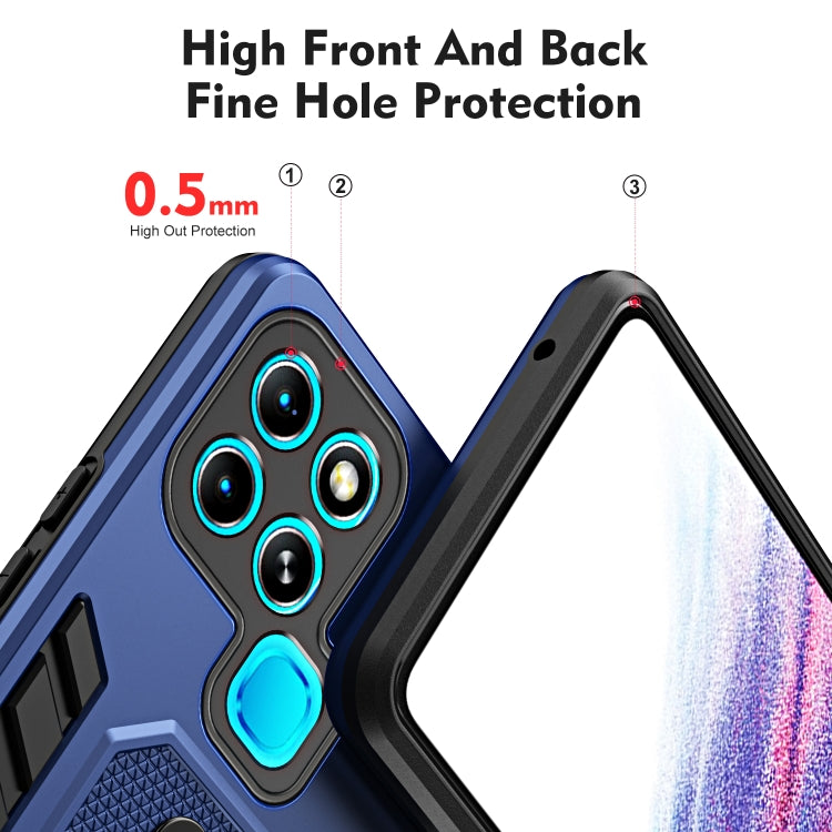 For Infinix Smart 6 Variety Brave Armor Finger Loop Holder Phone Case