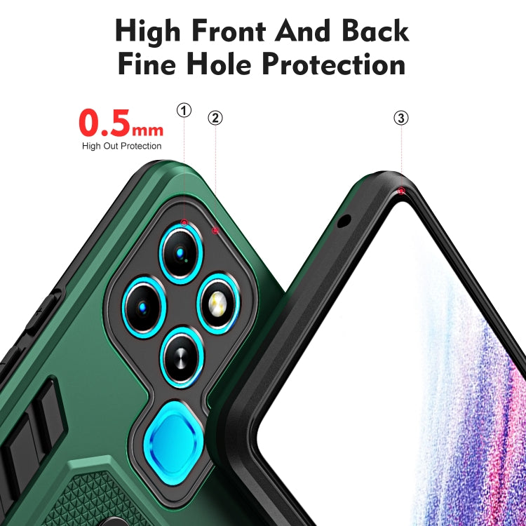 For Infinix Smart 6 Variety Brave Armor Finger Loop Holder Phone Case