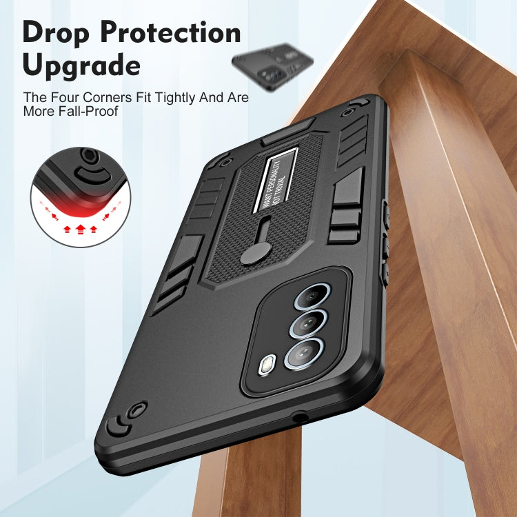 For Motorola Moto G31 EU Version / G41 Variety Brave Armor Finger Loop Holder Phone Case