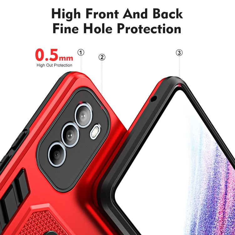 For Motorola Moto G31 EU Version / G41 Variety Brave Armor Finger Loop Holder Phone Case