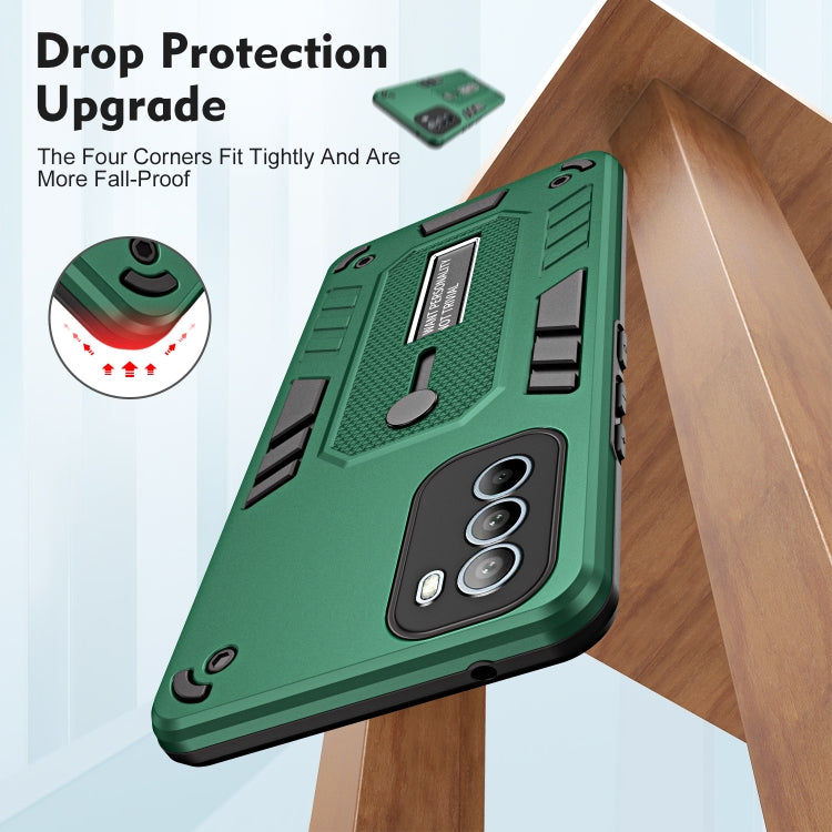 For Motorola Moto G31 EU Version / G41 Variety Brave Armor Finger Loop Holder Phone Case