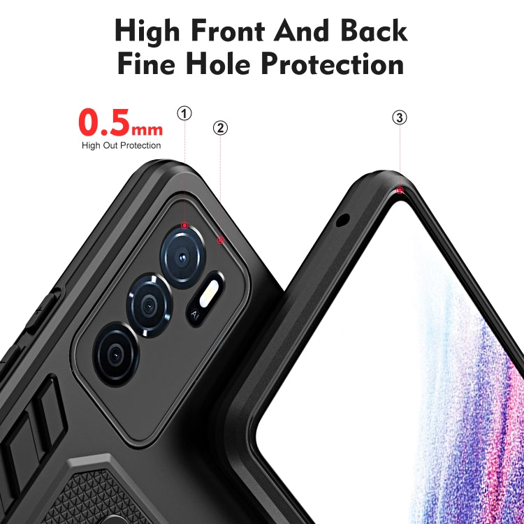 For OPPO A16 Variety Brave Armor Finger Loop Holder Phone Case