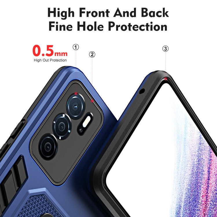 For OPPO A16 Variety Brave Armor Finger Loop Holder Phone Case