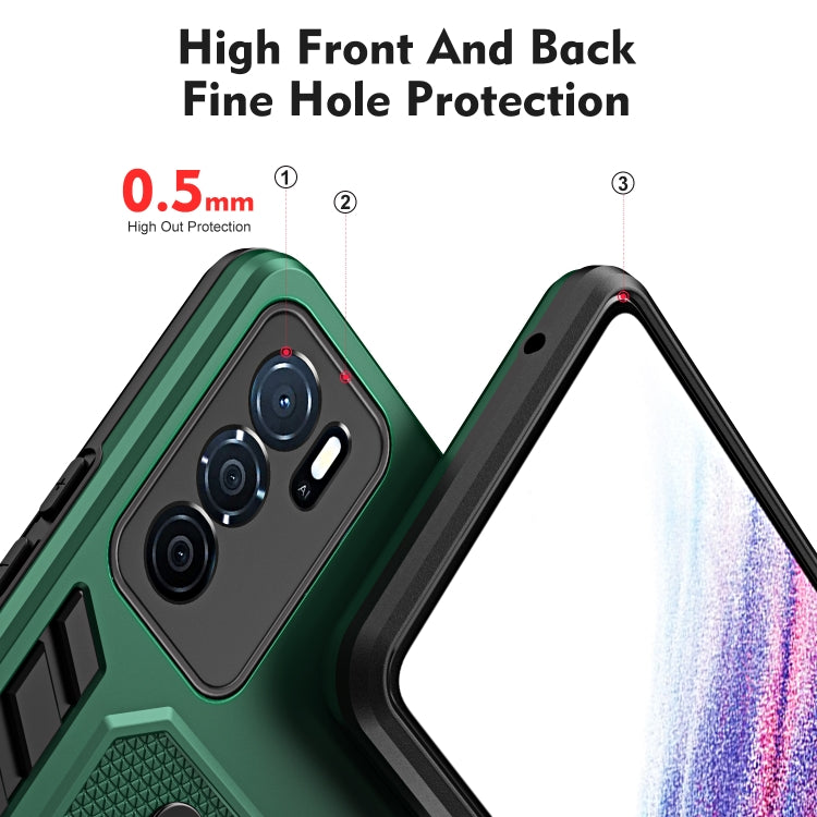 For OPPO A16 Variety Brave Armor Finger Loop Holder Phone Case
