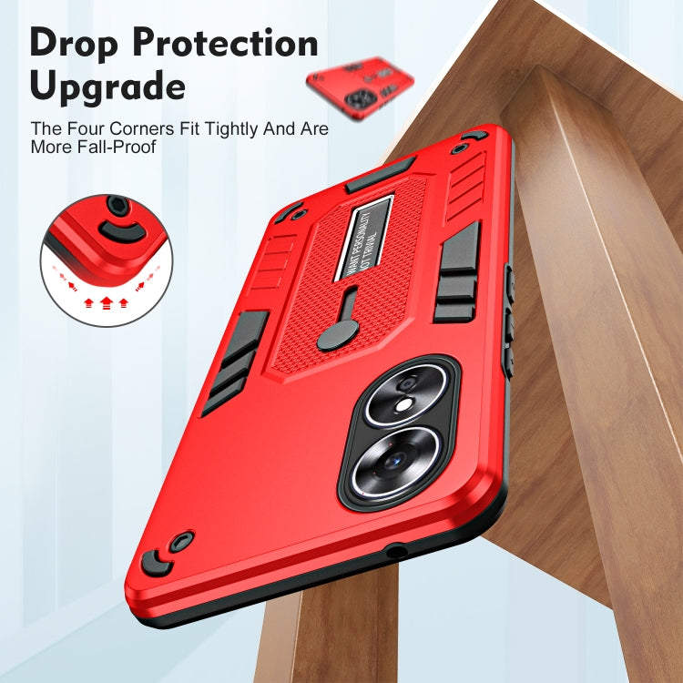 For OPPO A17 4G / A17k Variety Brave Armor Finger Loop Holder Phone Case