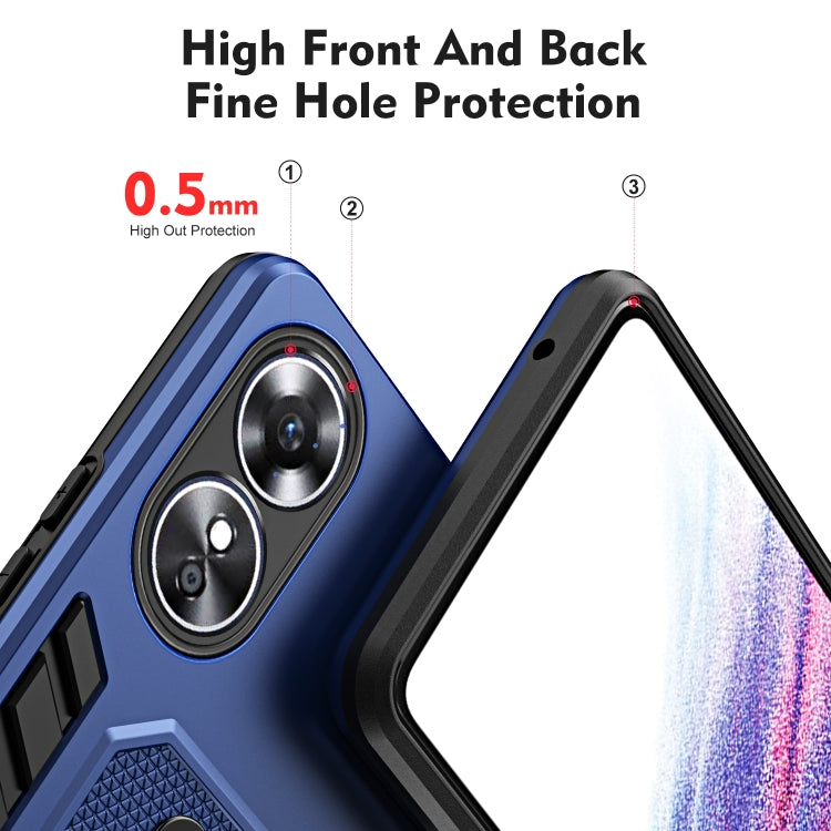 For OPPO A17 4G / A17k Variety Brave Armor Finger Loop Holder Phone Case
