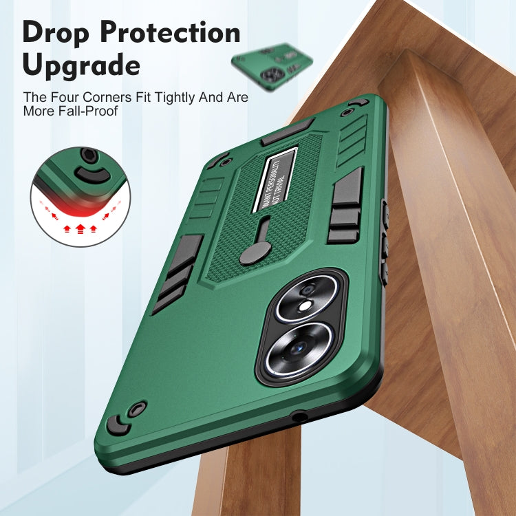 For OPPO A17 4G / A17k Variety Brave Armor Finger Loop Holder Phone Case