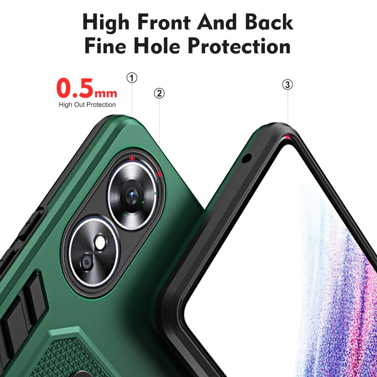For OPPO A17 4G / A17k Variety Brave Armor Finger Loop Holder Phone Case