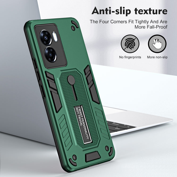 For OPPO A57 4G / A77s / A77 4G Variety Brave Armor Finger Loop Holder Phone Case