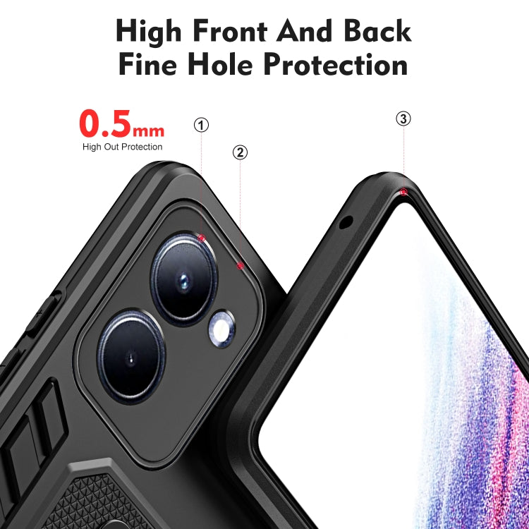 For Realme C33 4G Variety Brave Armor Finger Loop Holder Phone Case