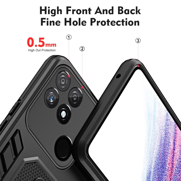 For Realme Narzo 50A Variety Brave Armor Finger Loop Holder Phone Case