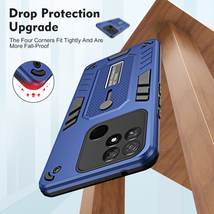 For Realme Narzo 50A Variety Brave Armor Finger Loop Holder Phone Case