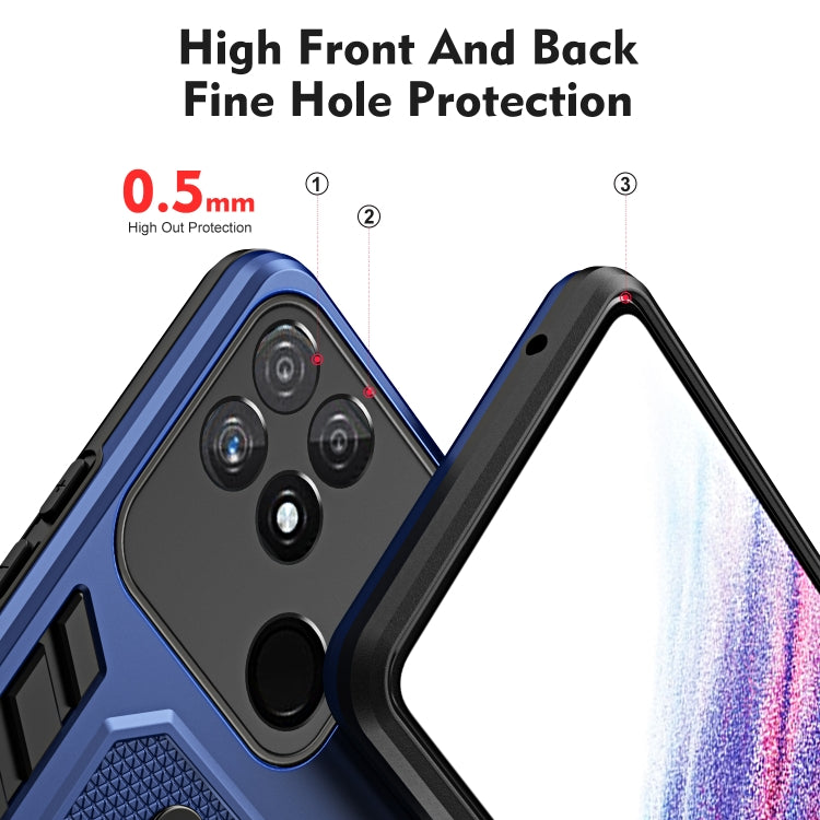 For Realme Narzo 50A Variety Brave Armor Finger Loop Holder Phone Case