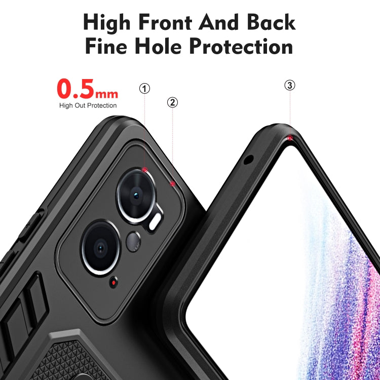 For Realme 9i / OPPO A76 4G / A36 / A96 4G Variety Brave Armor Finger Loop Holder Phone Case