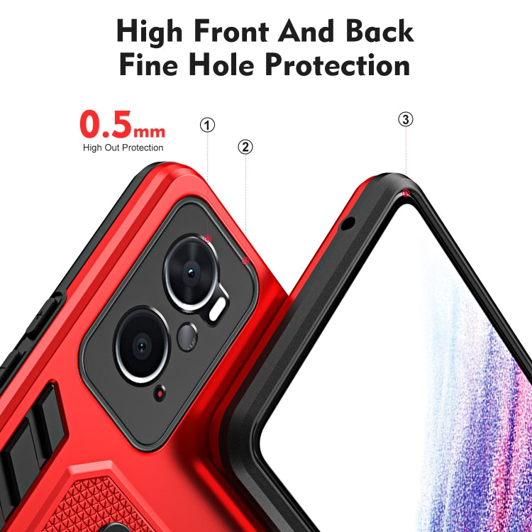 For Realme 9i / OPPO A76 4G / A36 / A96 4G Variety Brave Armor Finger Loop Holder Phone Case