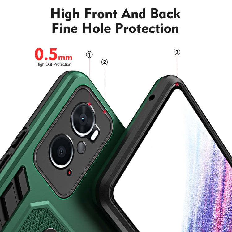 For Realme 9i / OPPO A76 4G / A36 / A96 4G Variety Brave Armor Finger Loop Holder Phone Case