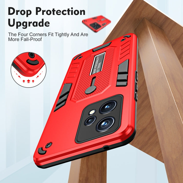 For Realme 9 Pro Variety Brave Armor Finger Loop Holder Phone Case