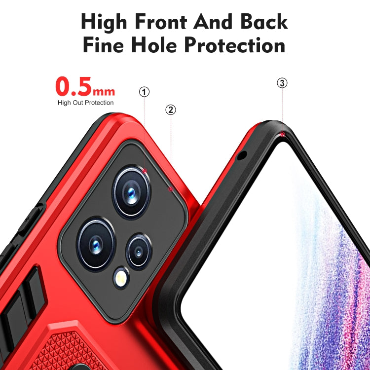 For Realme 9 Pro Variety Brave Armor Finger Loop Holder Phone Case