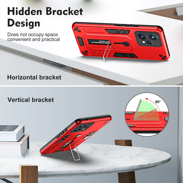 For Realme 9 Pro Variety Brave Armor Finger Loop Holder Phone Case