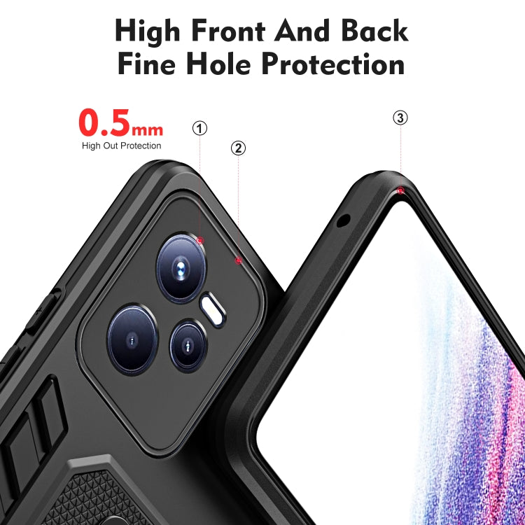 For Realme C35 Variety Brave Armor Finger Loop Holder Phone Case