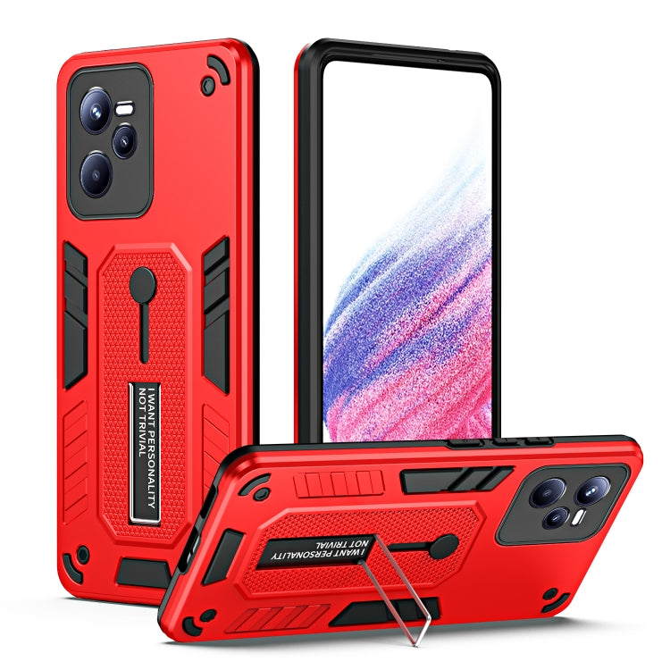 For Realme C35 Variety Brave Armor Finger Loop Holder Phone Case