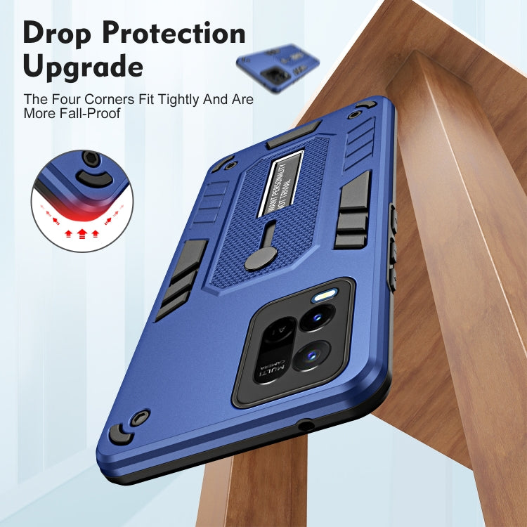 For vivo Y21 / Y33s / Y21T India Variety Brave Armor Finger Loop Holder Phone Case