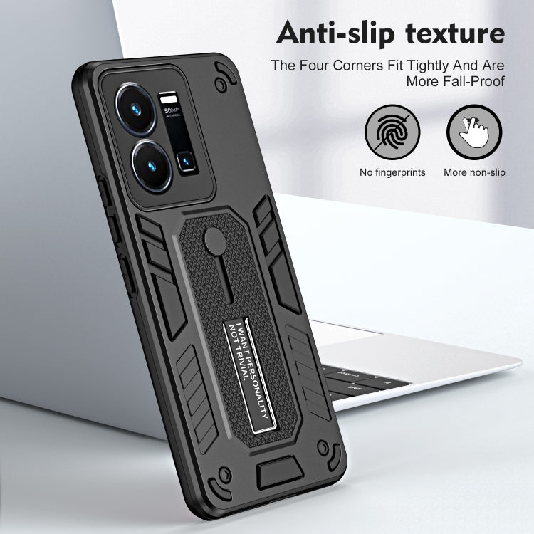 For vivo Y35 4G Variety Brave Armor Finger Loop Holder Phone Case