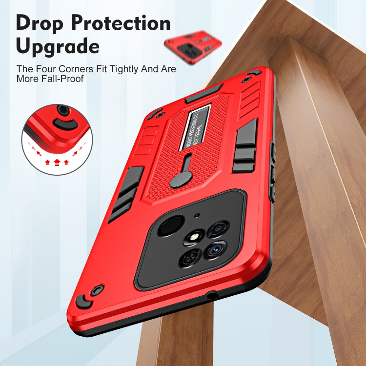 For Xiaomi Redmi 10C Variety Brave Armor Finger Loop Holder Phone Case
