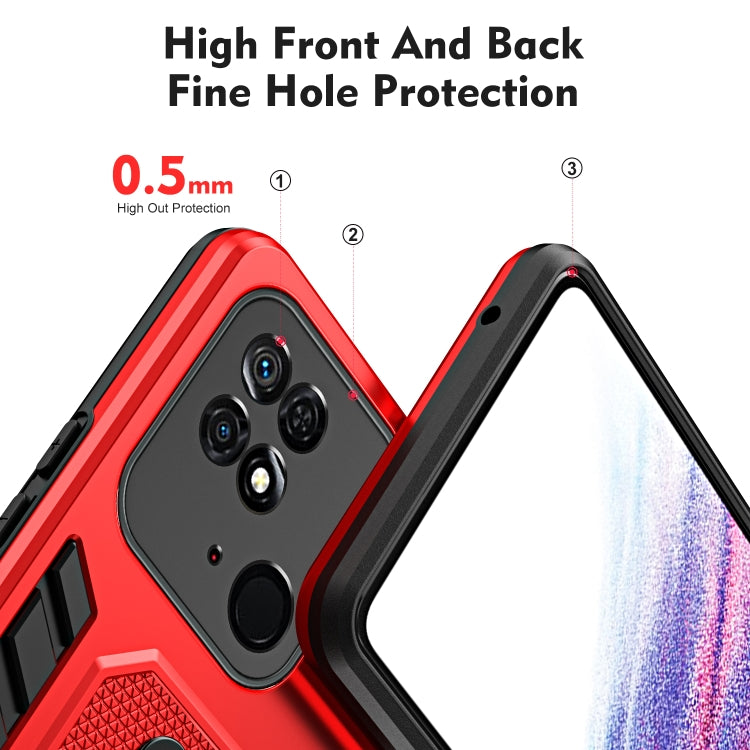 For Xiaomi Redmi 10C Variety Brave Armor Finger Loop Holder Phone Case
