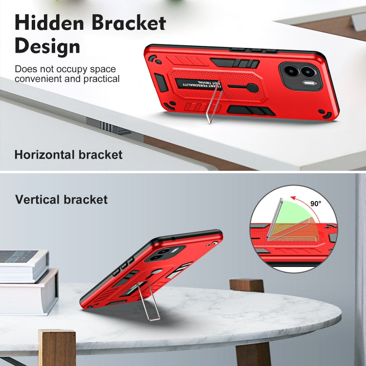 For Xiaomi Redmi A1 4G Variety Brave Armor Finger Loop Holder Phone Case