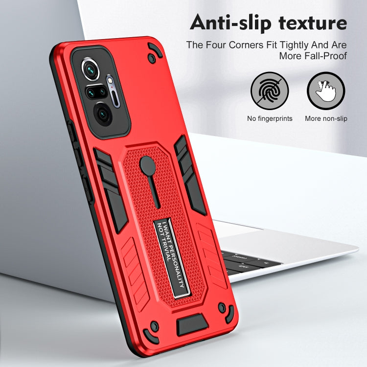 For Xiaomi Redmi Note 10 Pro 4G / Pro Max Variety Brave Armor Finger Loop Holder Phone Case