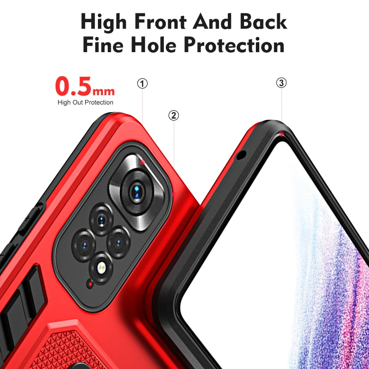 For Xiaomi Redmi Note 11 4G 2022 / 11S Variety Brave Armor Finger Loop Holder Phone Case