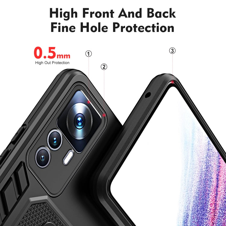 For Xiaomi 12T / 12T Pro Variety Brave Armor Finger Loop Holder Phone Case