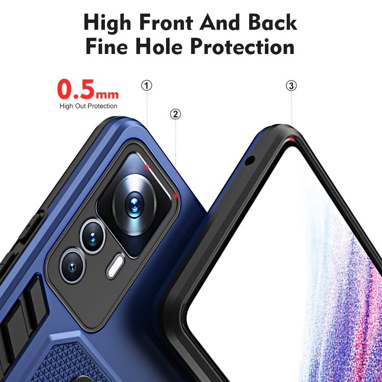 For Xiaomi 12T / 12T Pro Variety Brave Armor Finger Loop Holder Phone Case