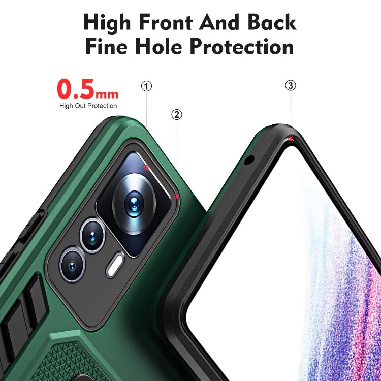 For Xiaomi 12T / 12T Pro Variety Brave Armor Finger Loop Holder Phone Case