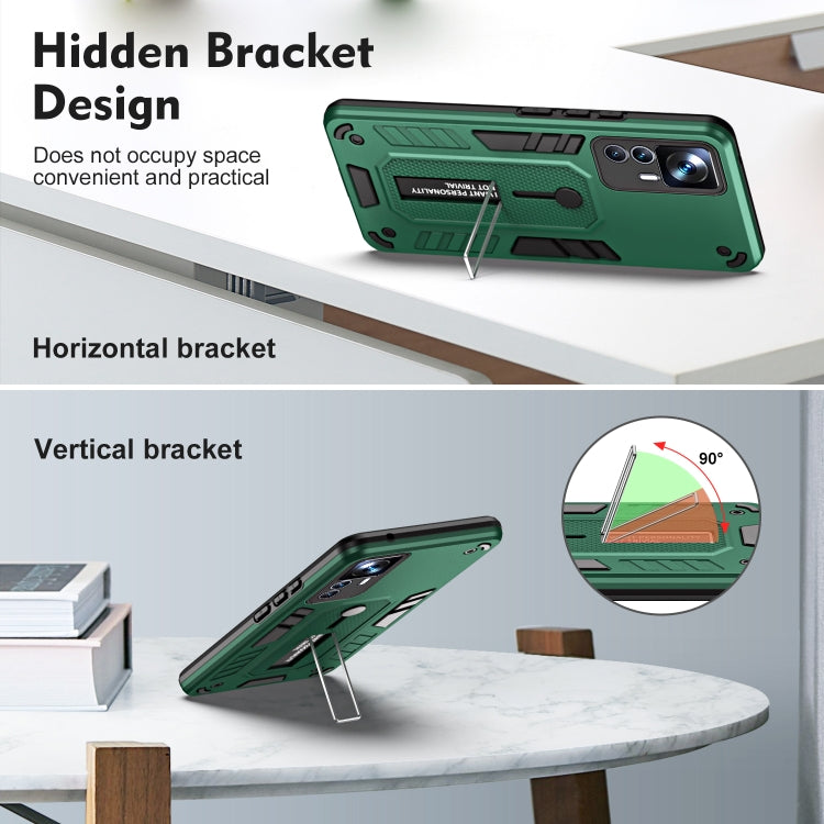 For Xiaomi 12T / 12T Pro Variety Brave Armor Finger Loop Holder Phone Case