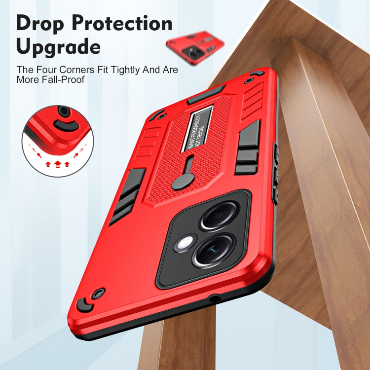 For Xiaomi Redmi Note 12 5G / Poco X5 Variety Brave Armor Finger Loop Holder Phone Case