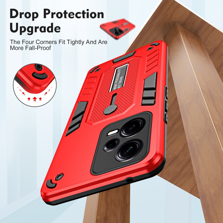 For Xiaomi Redmi Note 12 Pro 5G Variety Brave Armor Finger Loop Holder Phone Case