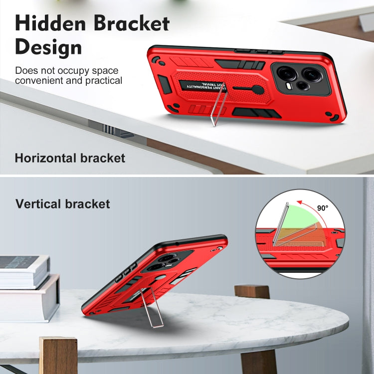 For Xiaomi Redmi Note 12 Pro 5G Variety Brave Armor Finger Loop Holder Phone Case