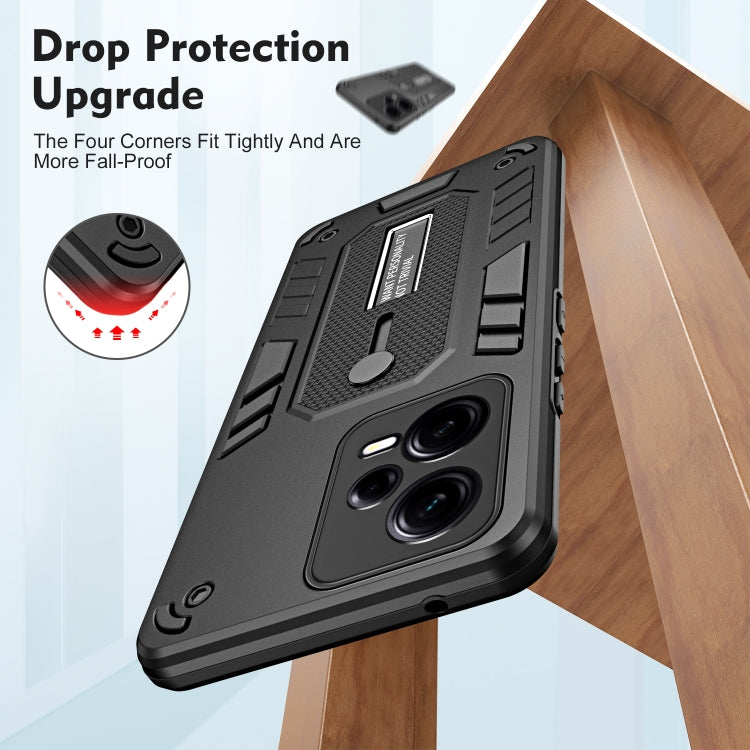 For Xiaomi Redmi Note 12 Pro+ 5G Variety Brave Armor Finger Loop Holder Phone Case