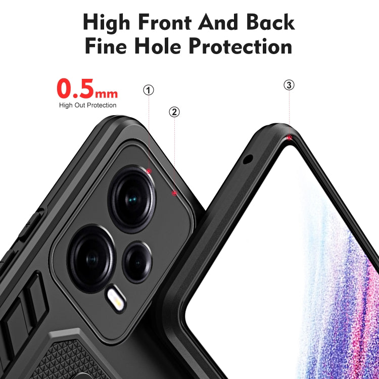 For Xiaomi Redmi Note 12 Pro+ 5G Variety Brave Armor Finger Loop Holder Phone Case