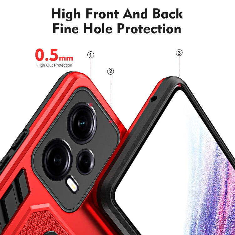 For Xiaomi Redmi Note 12 Pro+ 5G Variety Brave Armor Finger Loop Holder Phone Case